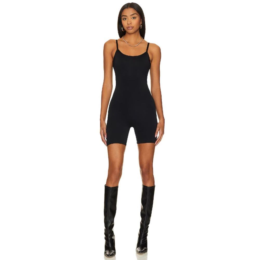 Good American Scuba Strappy Biker Catsuit Jersey Scoop Neck Everyday Casual 4